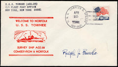 US 1964 #1203 on U.S.S. Towhee Cover Signed by Ralph J. Bunche