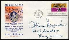 1965 #1265 FDC Signed by A. Willis Robertson, US Senator from Virginia