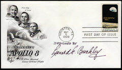 US 1969 #1371 Apollo 8 FDC Signed by The Designer, Leonard Buckley