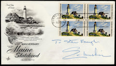 US 1970 #1391 Maine FDC Signed by Ed Muskie, US Senator from Maine