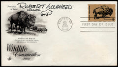 US 1970 #1391 Wildlife Conservation FDC Signed by The Designer, Robert Lougheed
