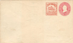 US 1862 #143LU3 XF 25c Red Entire on U34