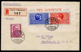 Switzerland 1937 #B89 FDC VF Sent Registered to USA