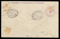 Switzerland 1937 #B89 FDC VF Sent Registered to USA
