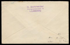 Switzerland 1939 #B95 FDC Sent to USA