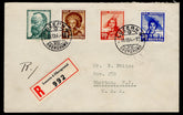 Switzerland 1940 #B106-109 FDC VF Sent Registered to USA
