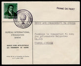 Switzerland circa 1941 Cover with Bureau of Education Zumstein DV-III Pestalozzi, green