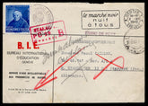 Switzerland 1942 Cover with International Bureau of Education Zumstein #DV-VIII blue