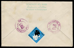 Switzerland 1947 #B166-69 FDC VF on Registered Cover to Philadelphia