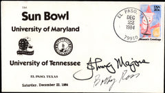 US 2108 Sun Bowl Cover Signed by Bobby Ross & Johnny Majors