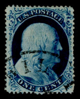 US 22 Used VF Very Well Centered, Light Cancel, Pos.24R4