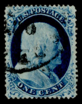 US 23 23 Used VF-XF Extraordinary Centering, Light Cancel, Pos.84RL , Doporto Cert.