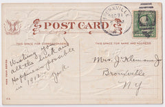 US 352 Washington / Franklins Used VF - XF PFC Single on PPC Dec 31 1911 cv single as 85 325.00 on cover 350.00