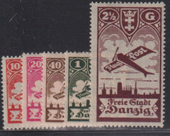 Danzig, Memel, and Plebescites - Danzig #C26-30 Mint\LH