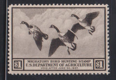 US Federal Duck Stamps #RW3 Mint\NH XF