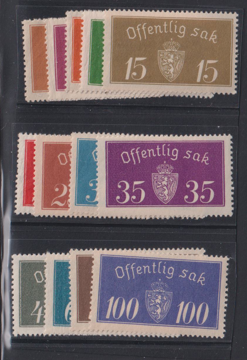 Countries - N- Z - Norway #O9-21 Mint\NH F - VF