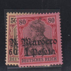 German Colonies - Morocco #27,28 Mint\LH F - VF