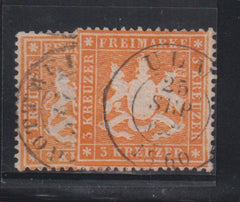 German Colonies - Wurtemburg #Mi17xb,c Used AVE - F