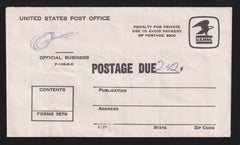 US Postage Dues #J90,97x22