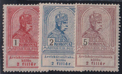Hungary #B15-17 Mint\LH