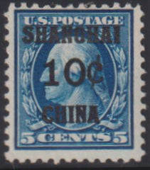 US Shanghai Overprints #K5 Hinged F