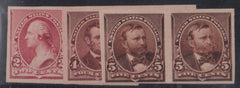US Essays and Proofs #219DP5,222-3P5 Mint\Hinged F - VF