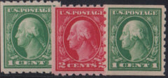 US Washington - Franklin #410-12 Mint\NH F - VF