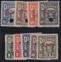 US Possessions - Canal Zone #68-9, 69A-G Mint\Hinged/NH