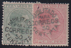 Spain - Fernando Poo #9,11 Mint\LH F - VF