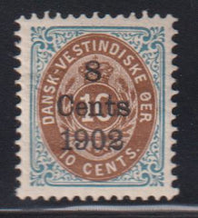 US Possessions - Danish West Indies #28 Hinged VF - XF