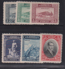 Turkey #676-81 Mint\LH VF