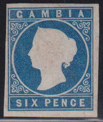 British Area A- M - Gambia #4 Mint F - VF