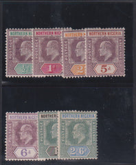 British Area N- Z - Northern Nigeria #19a-26a Mint\LH F - VF