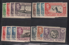 British Area A- M - Falkland Islands #84//96 Mint\Hinged/LH F - VF