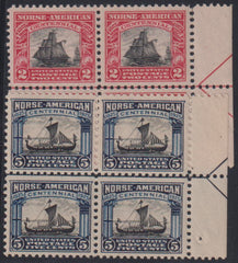 US Early Commemoratives #620-21 NH VF - XF