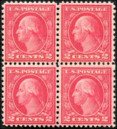 US 540 Washington / Franklin NH F - VF Block of Four cv $115