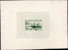 Algeria 130 Artist Die Proof, Ship, in Emerald Green