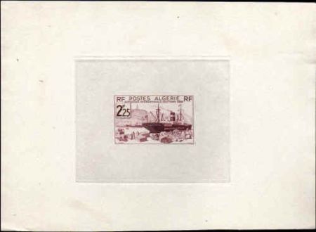 Algeria 130 Artist Die Proof, Ship violet brown