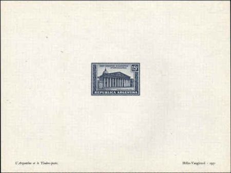 Argentina 415 1934 Artist Die Proof, Buenos Aires Cathedral