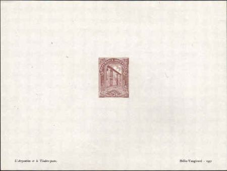 Argentina 361 1926 Artist Die Proof, Post Office