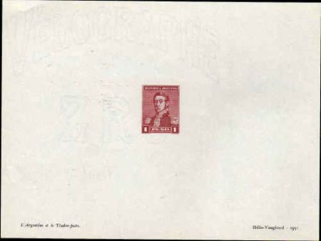 Argentina 103 1892-95 Artist Die Proof, San Martin