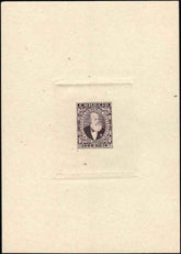 Brazil c.1870 Artist Die Proof in Dark Purple of Emperor Dom Pedro