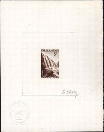 Burkina Faso 139 1965 Artist Die Proof, Waterfall