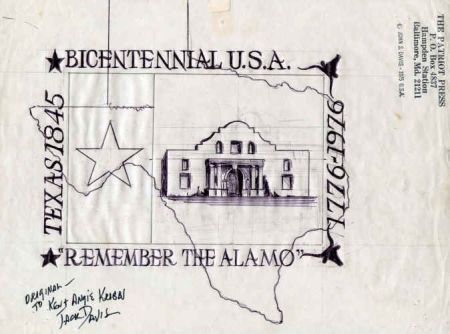 Jack Davis Artwork : Scott 1660 Texas State Flag