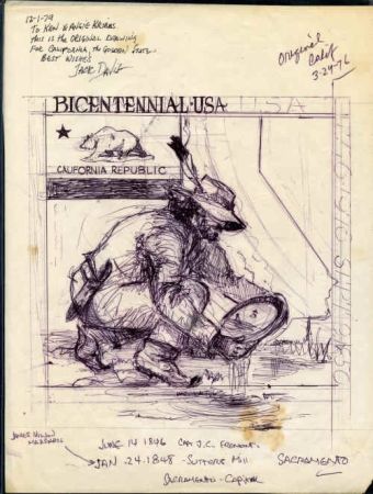 Jack Davis Artwork : Scott 1663 California State Flag
