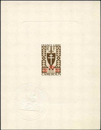 Cameroun 299 Artist Die Proof, Lorraine Cross, Joan of Arc