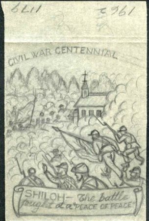 Ralph Dyer Artwork : Scott 1179, Civil War, Shiloh