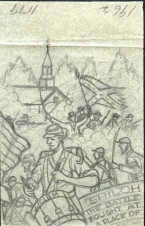 Ralph Dyer Artwork : Scott 1179, Civil War, Shiloh