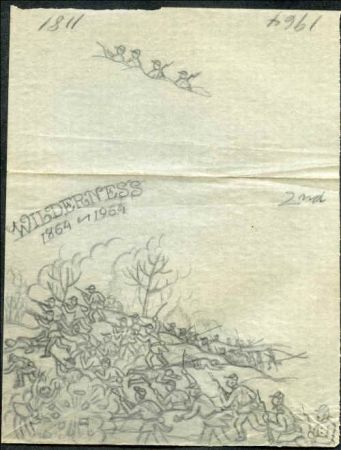 Ralph Dyer Artwork : Scott 1181, Civil War, Battle of the Wilderness