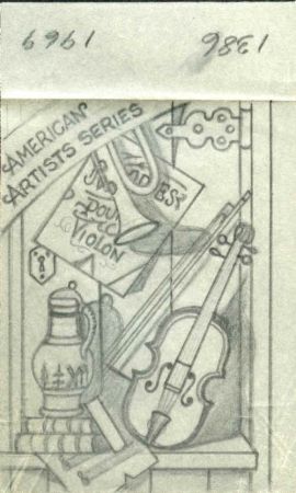 Ralph Dyer Artwork : Scott 1386 William Harnett, Violin, Trumpet, Music